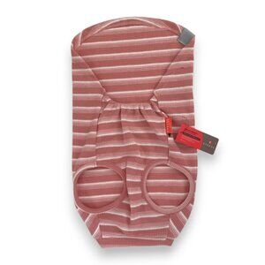 Kyeese Waffle Knit Pink Salmon Striped Dog Shirt XL 19-27 lbs NEW